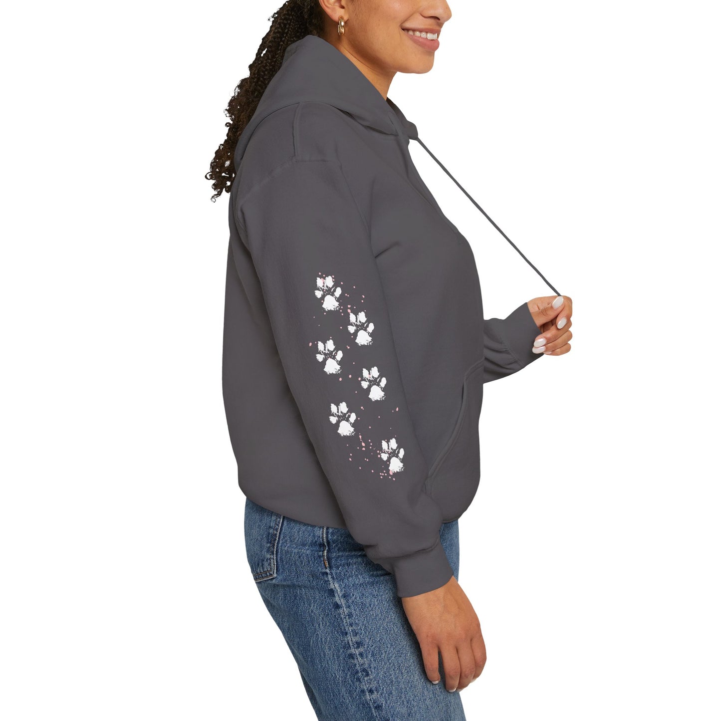 Paw Print Unisex Hooded Sweatshirt - Perfect for Pet Lovers