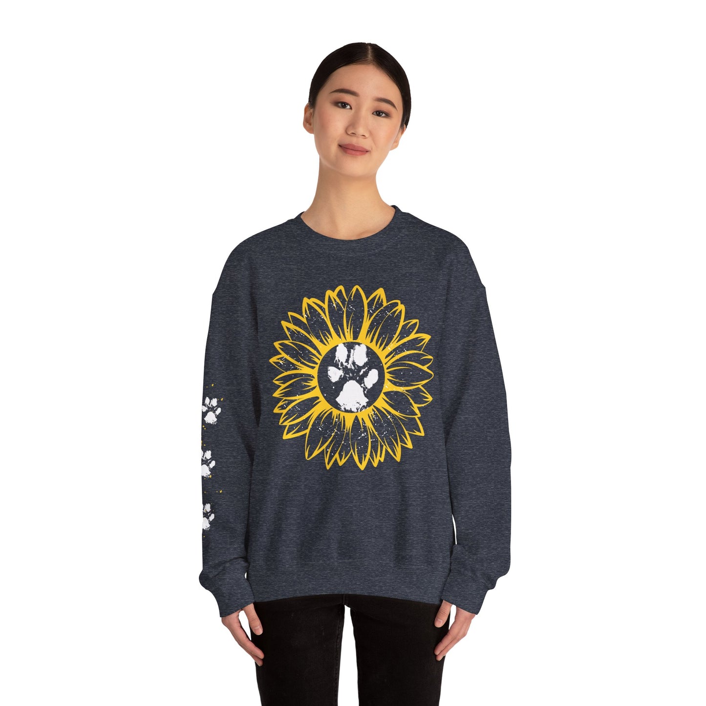 Sunflower Paw Print Sweatshirt