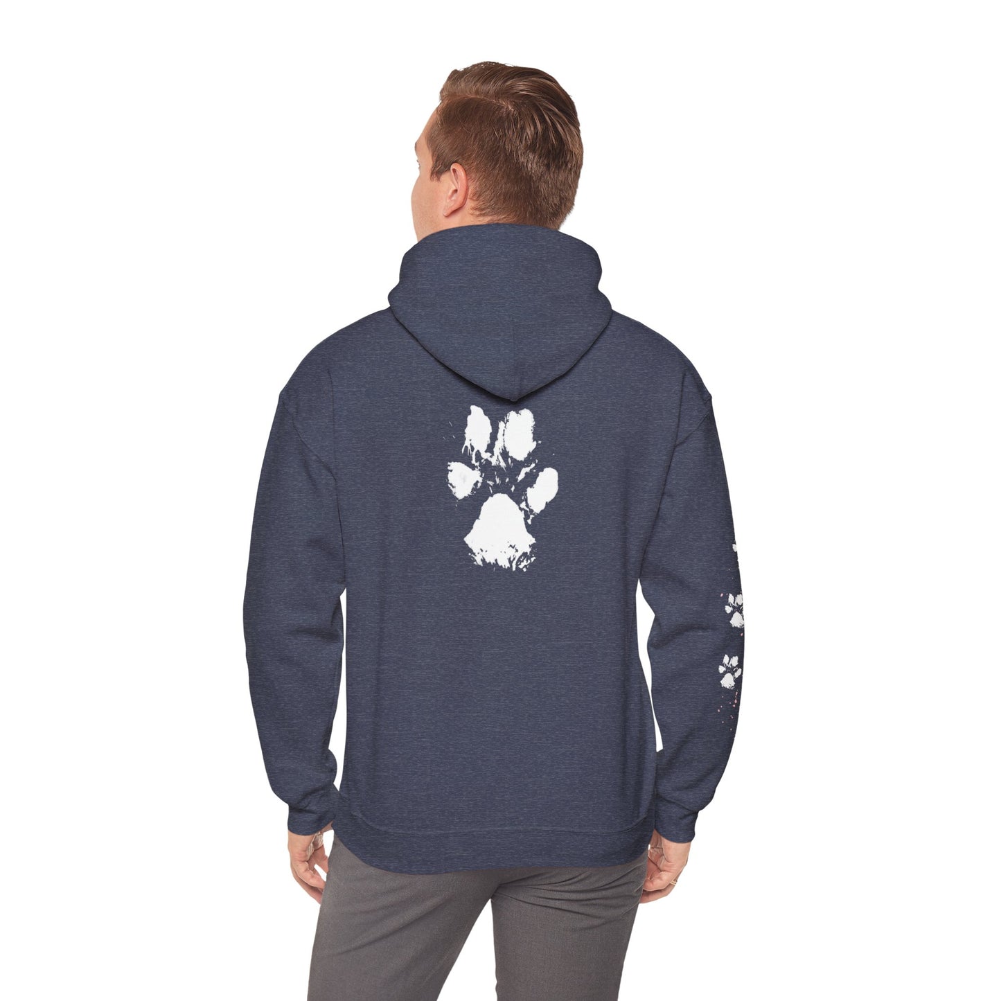 Paw Print Unisex Hooded Sweatshirt - Perfect for Pet Lovers